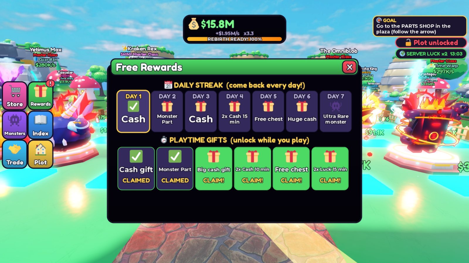 Free rewards